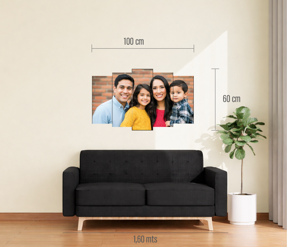Cuadro 5 piezas 100x60